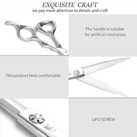 Durable Hair Salon Shears UFO Screw Smooth Handfeel High Precision