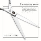 Customized Logo Hair Salon Shears , Antique Stainless Steel Barber Scissors