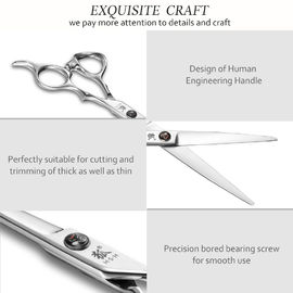 Customized Logo Hair Salon Shears , Antique Stainless Steel Barber Scissors
