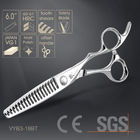 6.0 Inch Silver Professional Hair Thinning Shears High Smoothness Precise Cutting