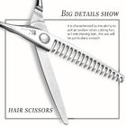 6.0 Inch Silver Professional Hair Thinning Shears High Smoothness Precise Cutting