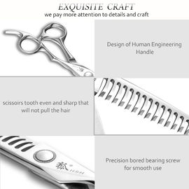 6.0 Inch Silver Professional Hair Thinning Shears High Smoothness Precise Cutting