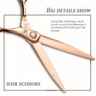 Cobalt Steel Colourful Scissors , Rose Gold Hair Cutting Shears High Stability