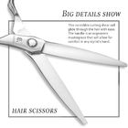 Copper Gold Titanium Hair Scissors Customized Logo Convex Edge Smooth Handfeel