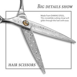 Smooth Steel Hair Thinning Scissors High Precision Large Arc Wide Blade