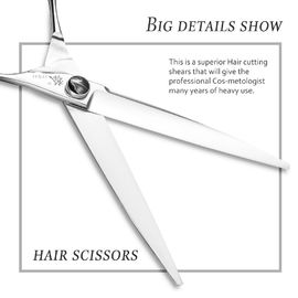 Right Handed Special Hairdressing Scissors , Cobalt Steel Scissors Large Size