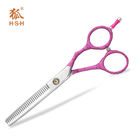 Slim Colourful Professional Hair Thinning Shears Pink Painted High Precision