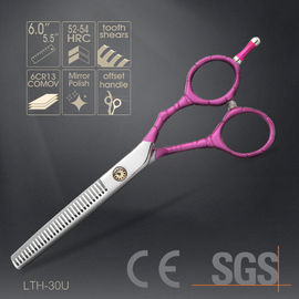 Slim Colourful Professional Hair Thinning Shears Pink Painted High Precision