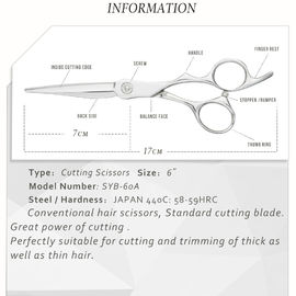 Customized Professional Hairdressing Scissors Sharp Edges Comfortable Handle