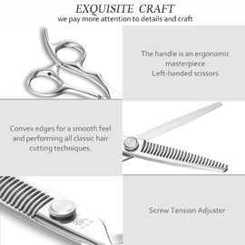 Professional Left Handed Hair Scissors High Stability Sharp Blade Tip